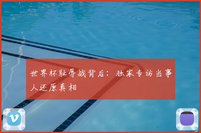 世界杯耻辱战背后：独家专访当事人还原真相